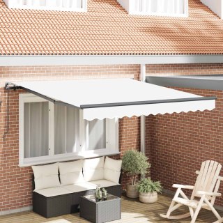Markiza wysuwana Biały 350 x 250 cm Poliester i aluminium