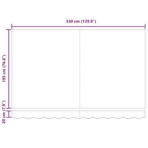 Markiza zwijana Niebieski 350 x 200 cm tkanina