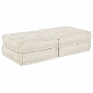 VidaXL Modularna jednostka sofy 2 pcs kremowy 140 x 70 x 36 cm tkanina