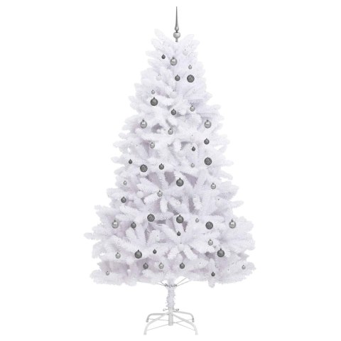 Sztuczna choinka Biały 128 x 128 x 270 cm PVC i Metal