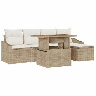VidaXL Zestaw Sof na Ogród 6 pcs Beżowy i kremowy