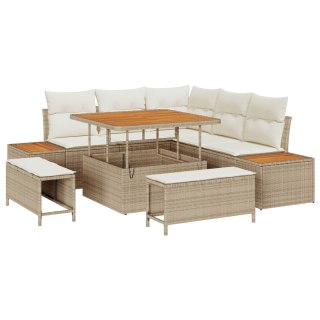 VidaXL Zestaw Sof na Ogród z poduszką 8 pcs Beżowy i kremowy