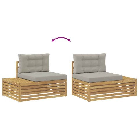 2 pcs Zestaw sof na zewnątrz Poliester Biały