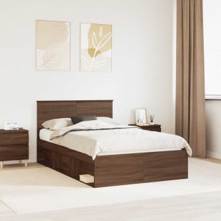 VidaXL Ramka łóżka Brązowy dąb 120 x 200 cm Lite drewno sosnowe