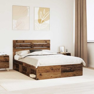 VidaXL Ramka łóżka Stare drewno 150 x 200 cm Lite drewno sosnowe