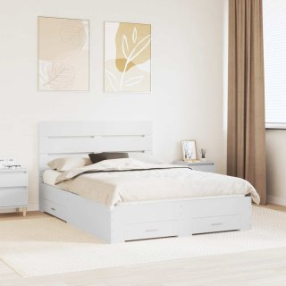 VidaXL Ramka łóżka Biały 140 x 190 cm Materiał drewnopochodny