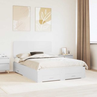 VidaXL Ramka łóżka Biały 140 x 200 cm Materiał drewnopochodny