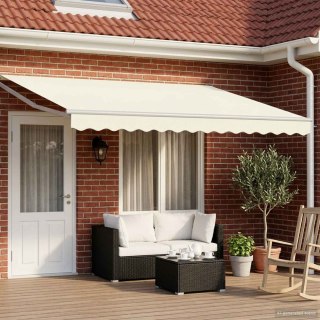 Markiza wysuwana kremowy 4 x 2 m 100% Poliester i Aluminium