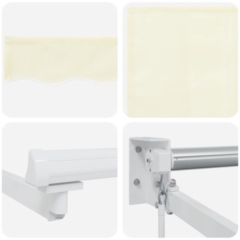 Markiza wysuwana kremowy 4 x 2 m 100% Poliester i Aluminium