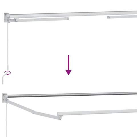 Markiza wysuwana kremowy 4 x 2 m 100% Poliester i Aluminium