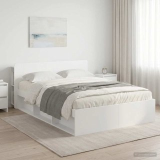 VidaXL Rama łóżka z przechowywaniem Z zagłówkiem Biały 160 x 200 cm