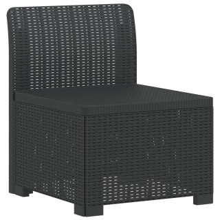 VidaXL Ogród Sofa 4-osobowa Wygląd Rattanu PP antracytowy