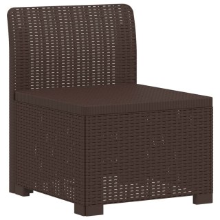 VidaXL Ogród Sofa 4-osobowa Wygląd Rattanu PP brązowy