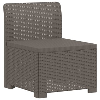VidaXL Ogród Sofa 4-osobowa Wygląd Rattanu PP jasnoszary