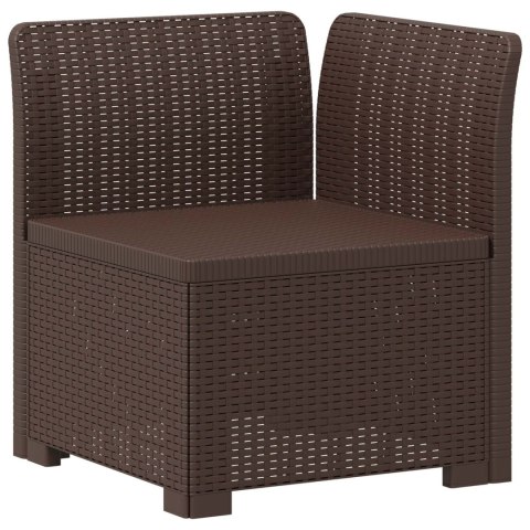 5-osobowa sofa ogrodowa w stylu rattanowym PP brązowy