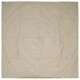VidaXL Dywany pokojowe Naturalne i białe 300 x 300 cm Juta