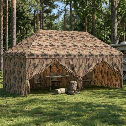 Garaż Pop-up z 4 Ścianami 3 x 6 m Leśny Kamuflaż