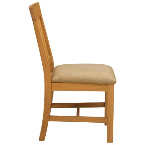 Krzesło jadalniane 2 pcs Dąb lite Beżowy 45 x 59 x 92 cm