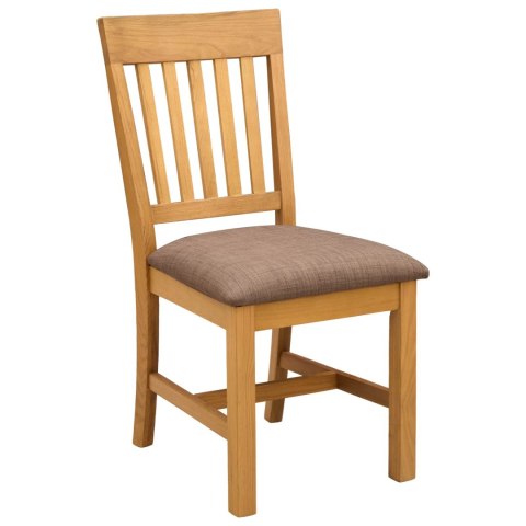 Krzesło jadalniane 2 pcs Dąb lite Szary 45 x 59 x 92 cm