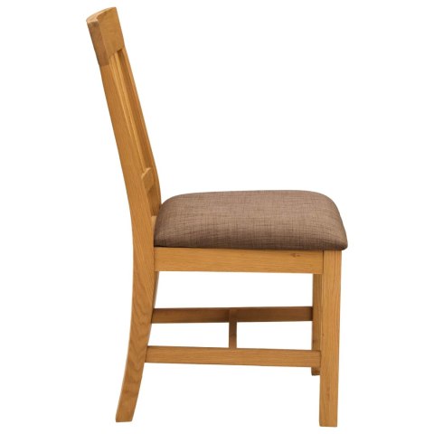 Krzesło jadalniane 2 pcs Dąb lite Szary 45 x 59 x 92 cm