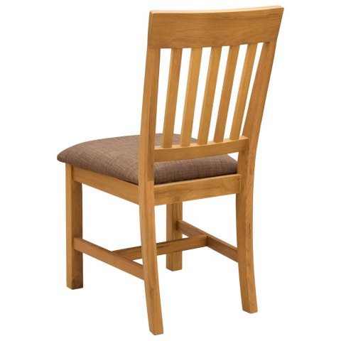 Krzesło jadalniane 2 pcs Dąb lite Szary 45 x 59 x 92 cm