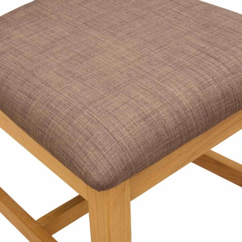 Krzesło jadalniane 2 pcs Dąb lite Szary 45 x 59 x 92 cm