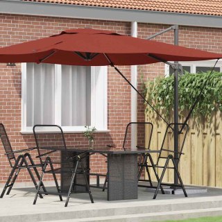 Parasol Roma Czerwony 286 x 284 x 265 cm Aluminium i Poliester
