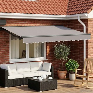 VidaXL Rama manualnej markizy Z regulacją Antracyt 3,5 x 2 m Stal