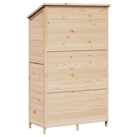 Shed ogrodowy naturalny 106,5 x 56 x 176 cm Drewno Świerkowe