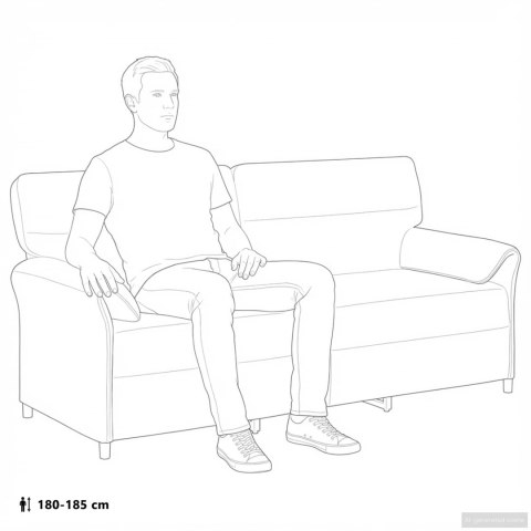 Sofa 3-osobowa Fioletowy 198 x 83 x 95 cm Welur
