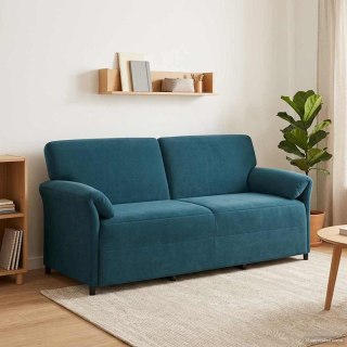 VidaXL Sofa 3-osobowa niebieski 198 x 83 x 95 cm Welur