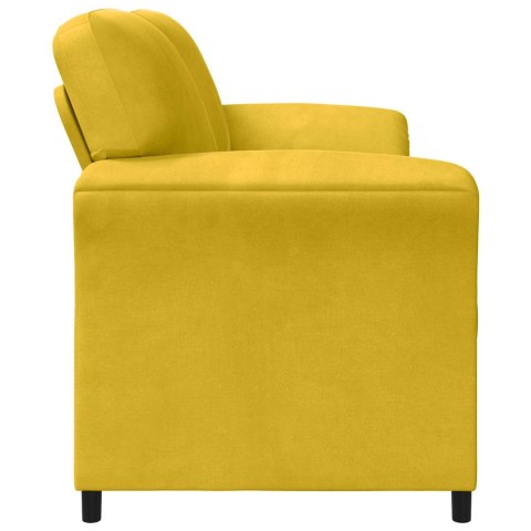 Sofa 3-osobowa żółty 198 x 83 x 95 cm Welur