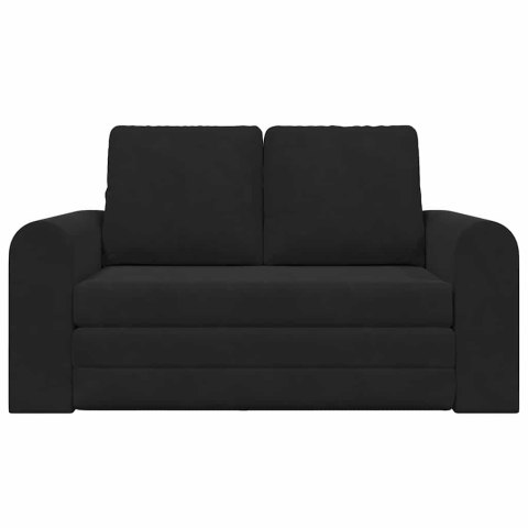 Sofa Bed Czarny 148 x 71 x 83 cm Aksamit