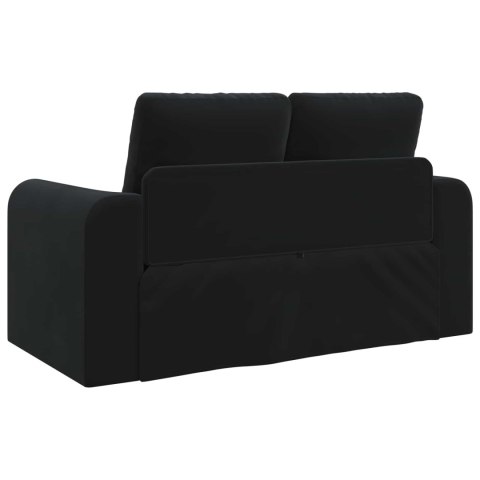 Sofa Bed Czarny 148 x 71 x 83 cm Aksamit
