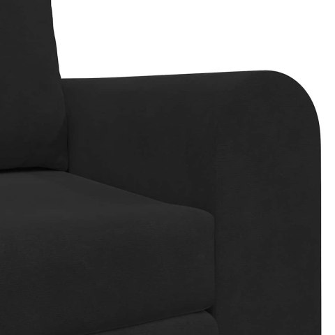Sofa Bed Czarny 148 x 71 x 83 cm Aksamit