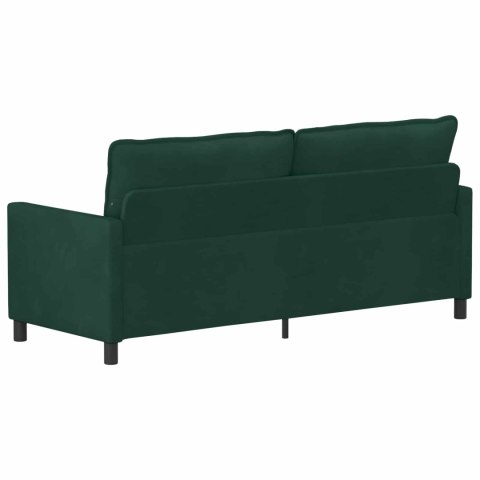 Sofa Ciemnozielony 196 x 81 x 87,5 cm Welur