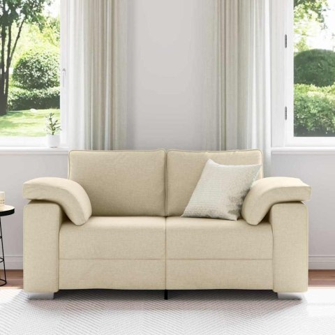 Sofa dwuosobowa Kremowy 160 cm tkanina
