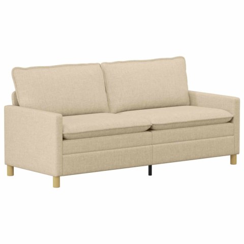 Sofa kremowy 196 x 81 x 87,5 cm tkanina