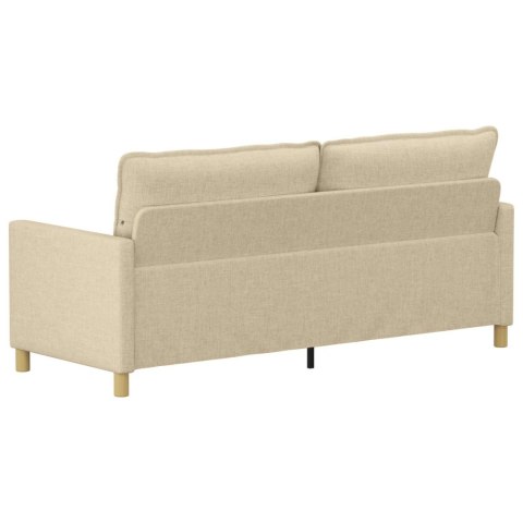 Sofa kremowy 196 x 81 x 87,5 cm tkanina