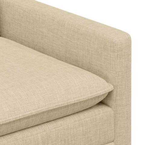 Sofa kremowy 196 x 81 x 87,5 cm tkanina