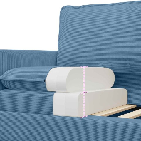 Sofa niebieski 156 x 81 x 87,5 cm tkanina