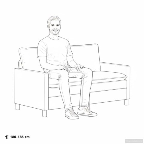 Sofa niebieski 156 x 81 x 87,5 cm tkanina