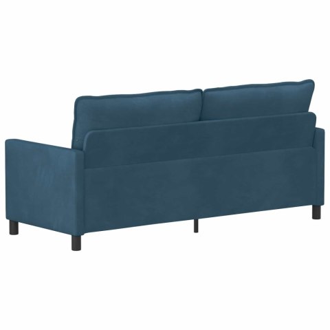 Sofa niebieski 196 x 81 x 87,5 cm Welur
