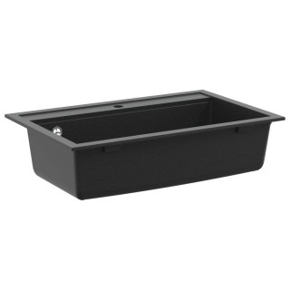 VidaXL Zlew Czarny 795 x 505 mm Granit