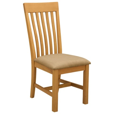 Krzesło jadalniane 2 pcs Dąb lite Beżowy 45 x 59,5 x 100 cm