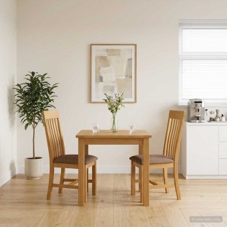 Krzesło jadalniane 2 pcs Dąb lite Szary 45 x 59,5 x 100 cm