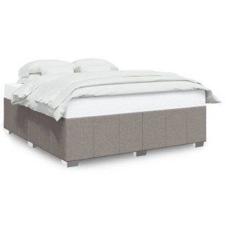 VidaXL Rama łóżka bez materaca, taupe, 200x200 cm, obita tkaniną