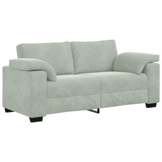 VidaXL Sofa dwuosobowa Jasnoszara 180x77x82 cm Aksamit