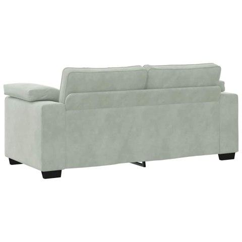 Sofa dwuosobowa Jasnoszara 180x77x82 cm Aksamit