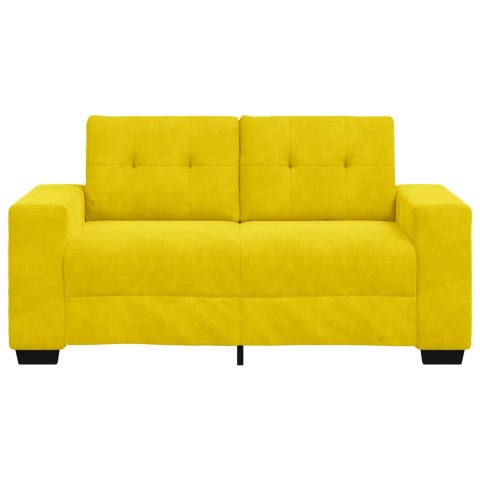 Sofa dwuosobowa Żółty 160 cm Aksamit